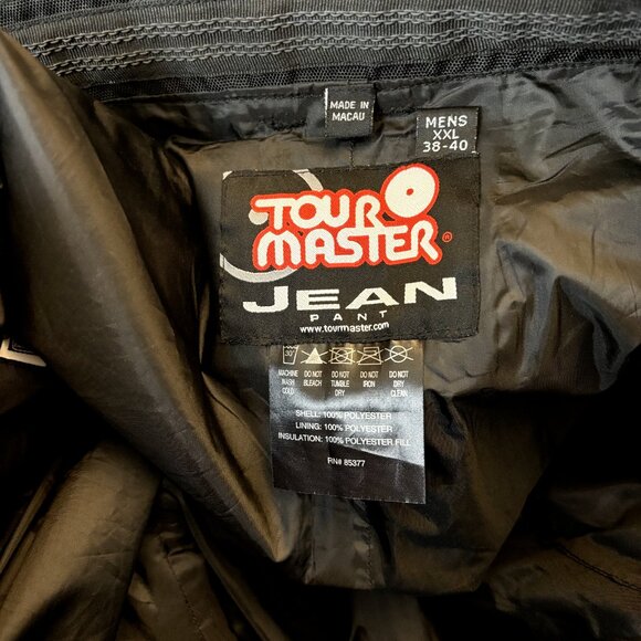 Tour Master Men's Motorcycle Pants XXL 38-40 Black Rain Guard Carbolex Jean Pant - Picture 9 of 14